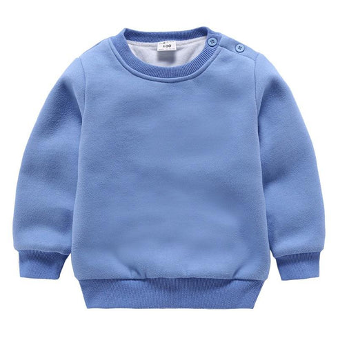 Boys And Girls With Velvet Sweatshirt Tops